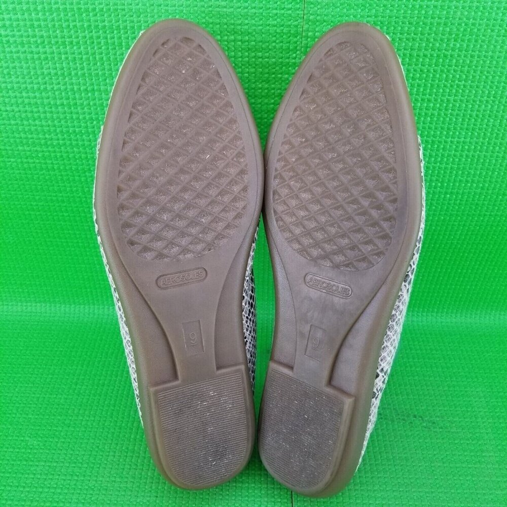 ✅Aerosoles Sherbet Faux Snake-Skin Ballet Flats Women's 9M Slip On Shoes - Picture 4 of 16